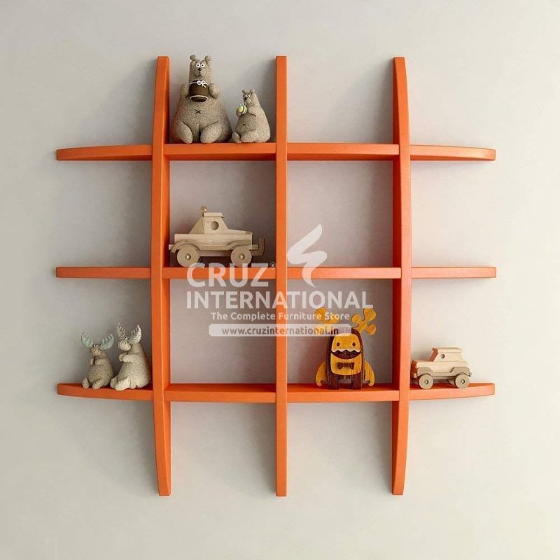 Modern Wooden Wall Rack Shelves CRUZ INTERNATIONAL