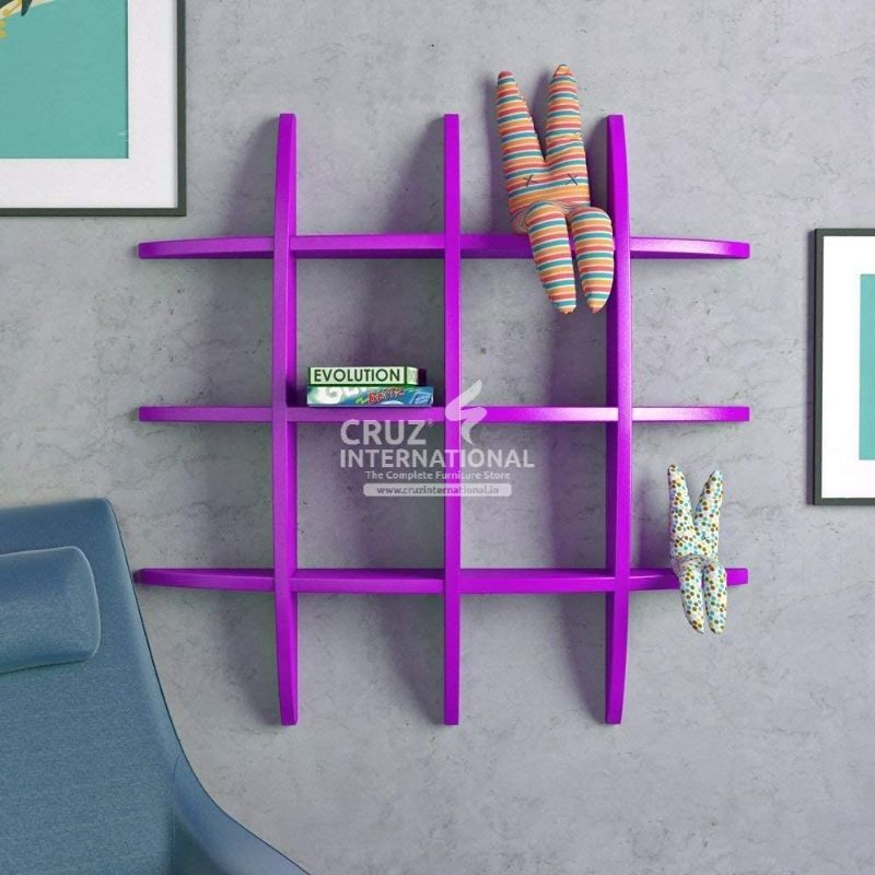 Modern Wooden Wall Rack Shelves CRUZ INTERNATIONAL