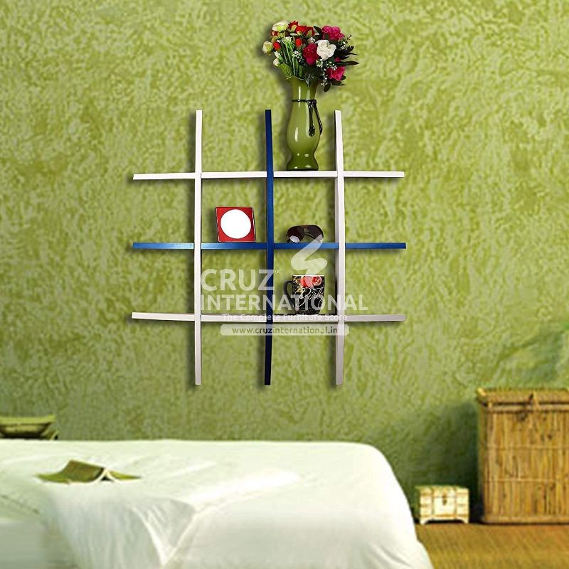 Modern Wooden Wall Rack Shelves CRUZ INTERNATIONAL