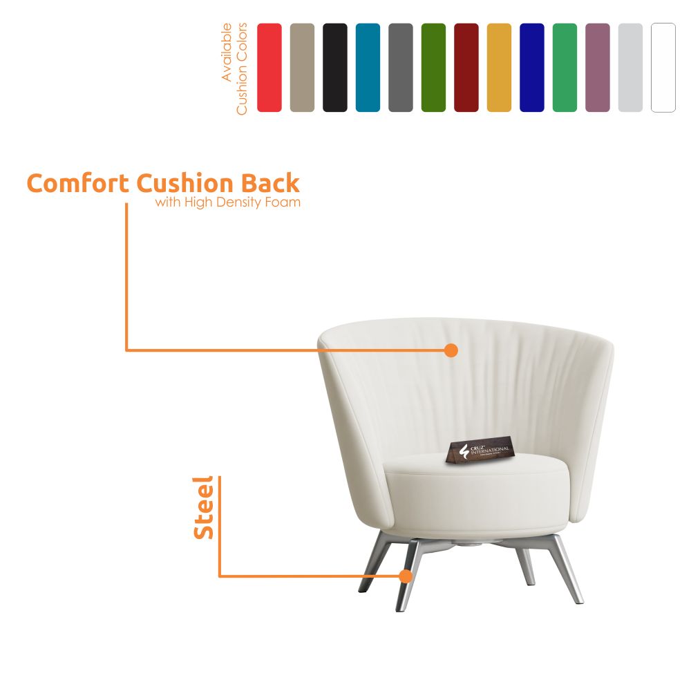 Modern Evan Arm Chair | Standard | 12 Colours Available CRUZ INTERNATIONAL