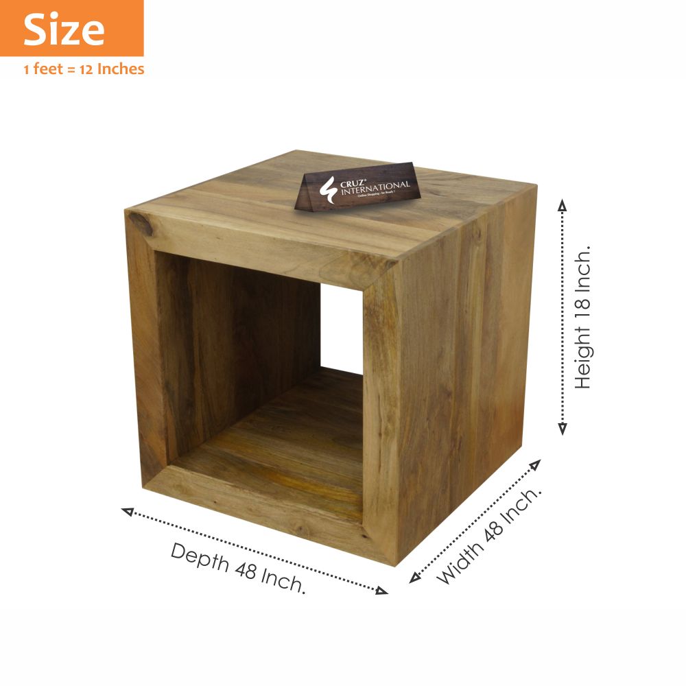 Console Elmer Table | Solid Wood | Square CRUZ INTERNATIONAL