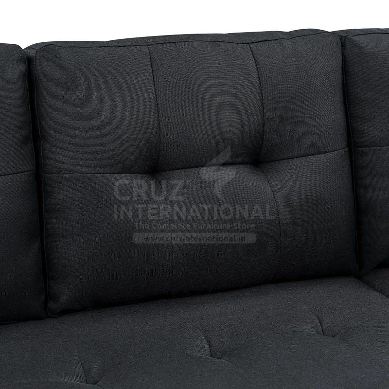 Modern Mariana Sofa Set | L Shape | Black CRUZ INTERNATIONAL