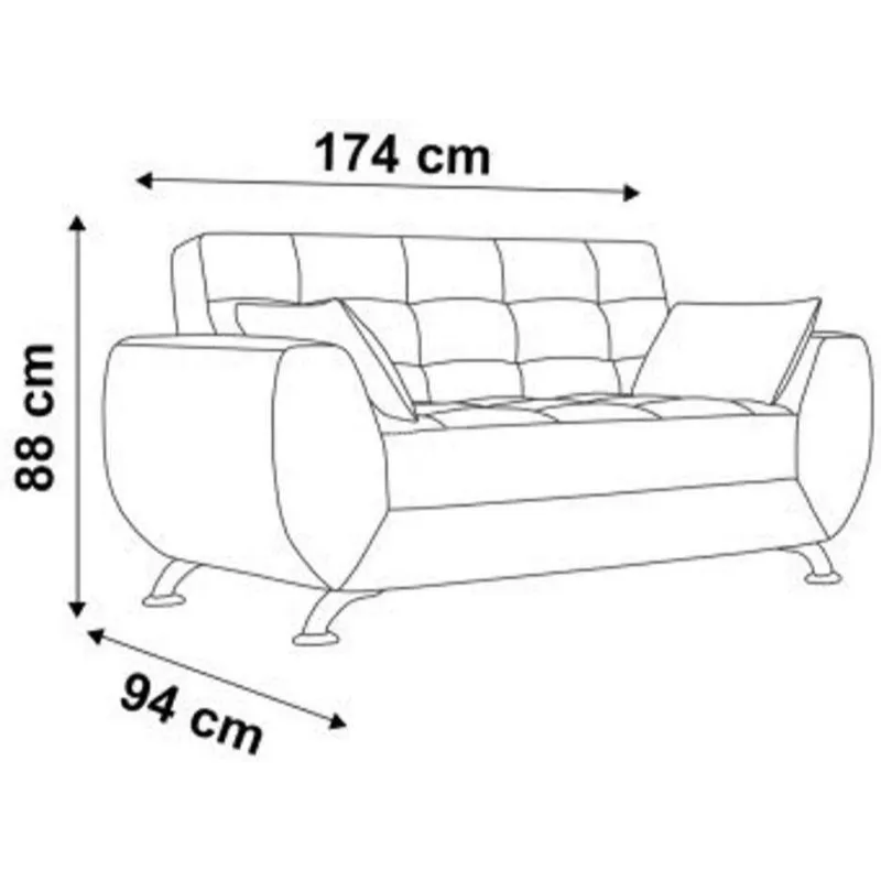 Solid Wood 2+3 Seater Sofa Set CRUZ INTERNATIONAL