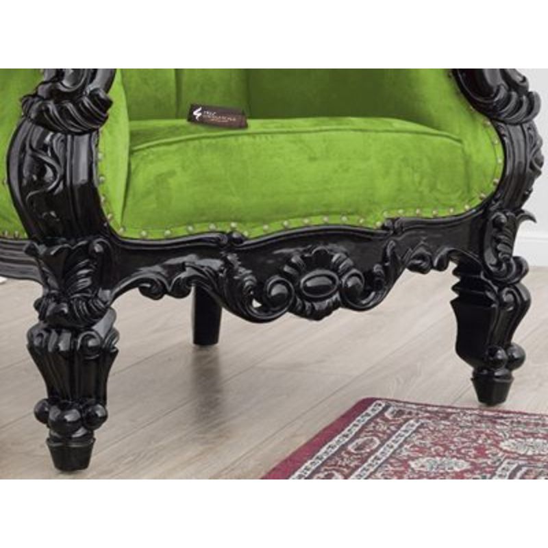 Maharaja Aloisa Chair | Solid wood | Velvet CRUZ INTERNATIONAL