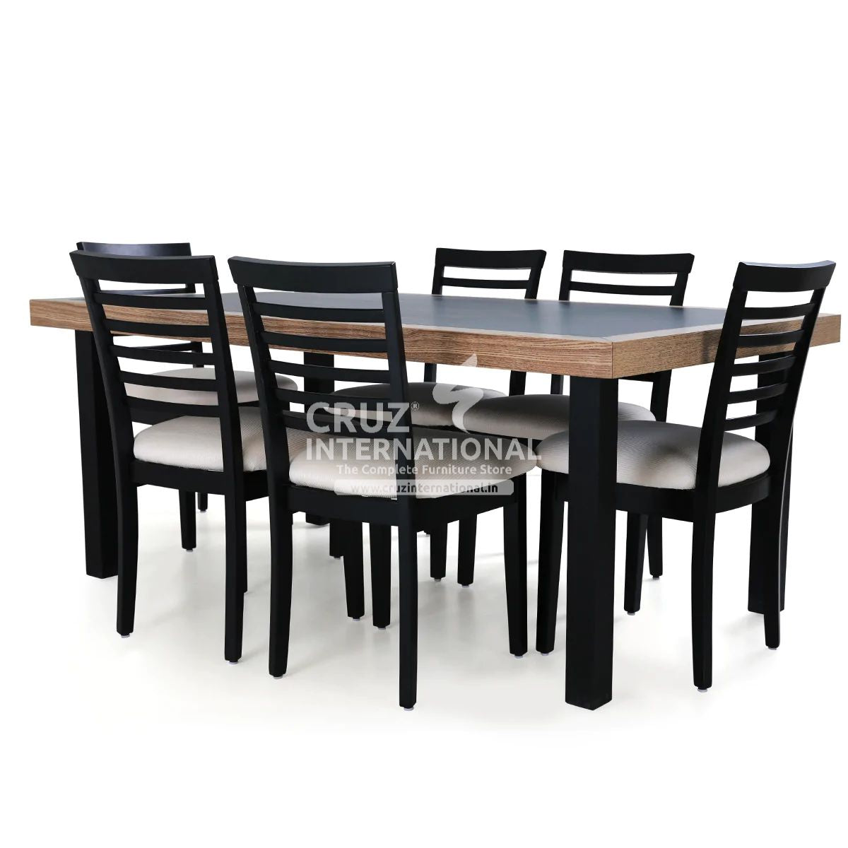 Classic Oscar Benito Wooden Dinning Table | 6 Chairs & 1 Table CRUZ INTERNATIONAL