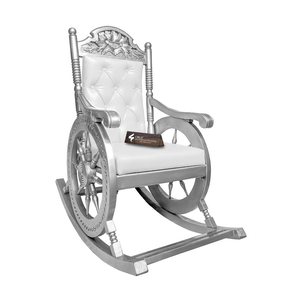 Premium Esmeralda Rocking Chair | Silver | 8 Colours Available CRUZ INTERNATIONAL