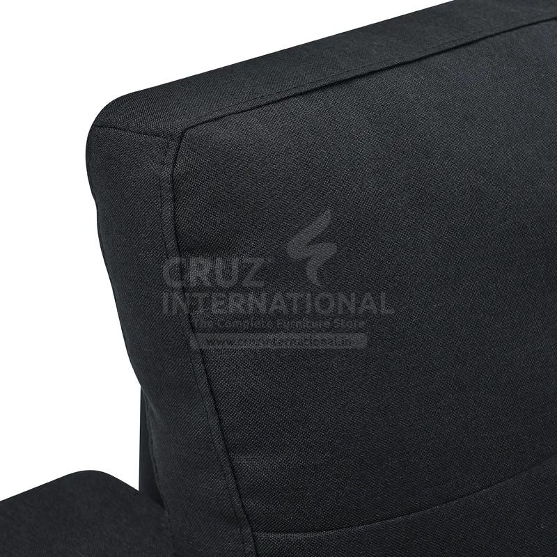 Modern Mariana Sofa Set | L Shape | Black CRUZ INTERNATIONAL