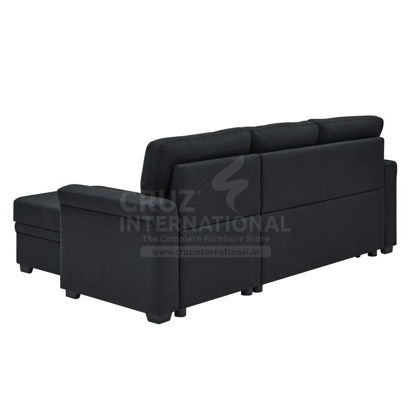 Modern Mariana Sofa Set | L Shape | Black CRUZ INTERNATIONAL