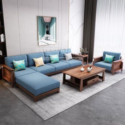 Thiago Sofa Set | Blue CRUZ INTERNATIONAL