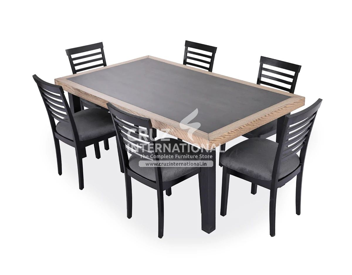 Classic Oscar Benito Wooden Dinning Table | 6 Chairs & 1 Table CRUZ INTERNATIONAL