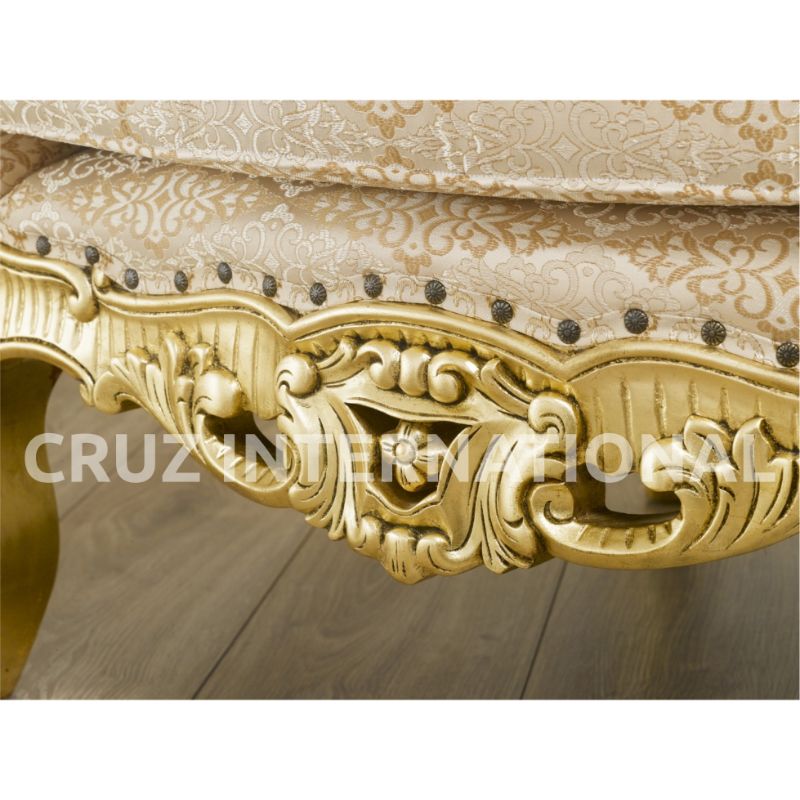 Classic Archie Carving Sofa | Teakwood CRUZ INTERNATIONAL