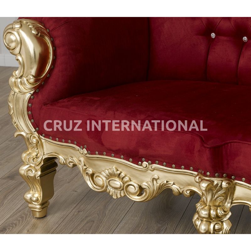 Classic Oakley Carving High Back Sofa & Settee | Standard CRUZ INTERNATIONAL