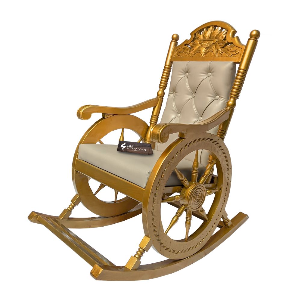 Premium Isabella Rocking Chair | Golden | 7 Colours Available CRUZ INTERNATIONAL