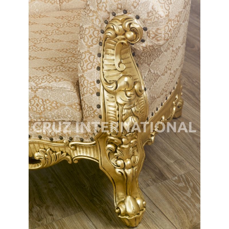 Classic Archie Carving Sofa | Teakwood CRUZ INTERNATIONAL