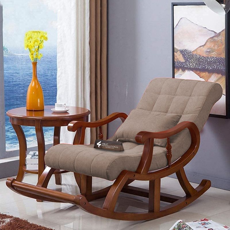 Premium Nice Skeleton Rocking Chair | Natural | 11 Colours Available CRUZ INTERNATIONAL