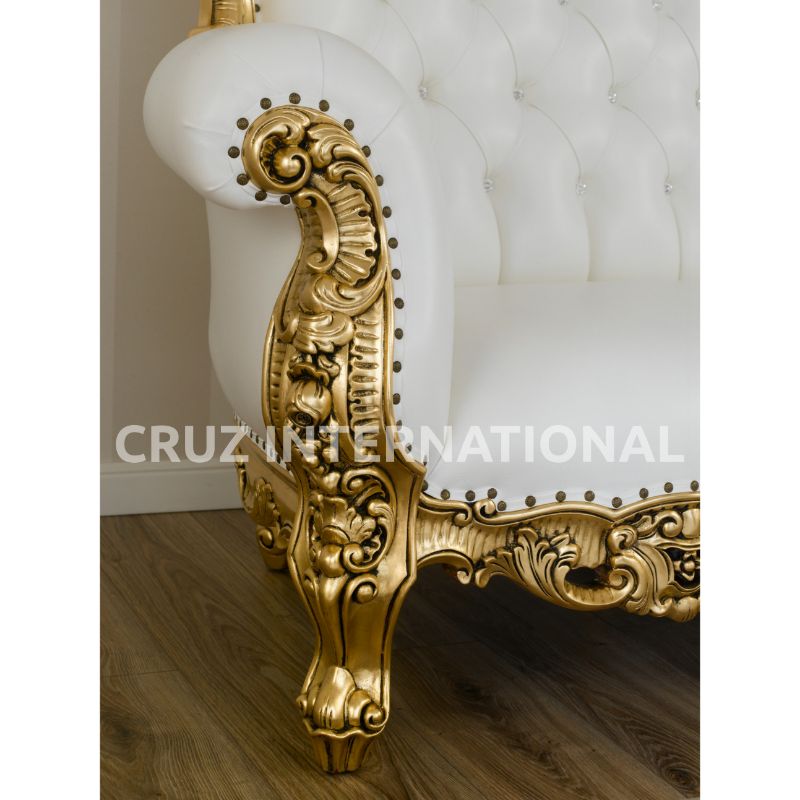 Classic Archie Carving Sofa | Teakwood CRUZ INTERNATIONAL