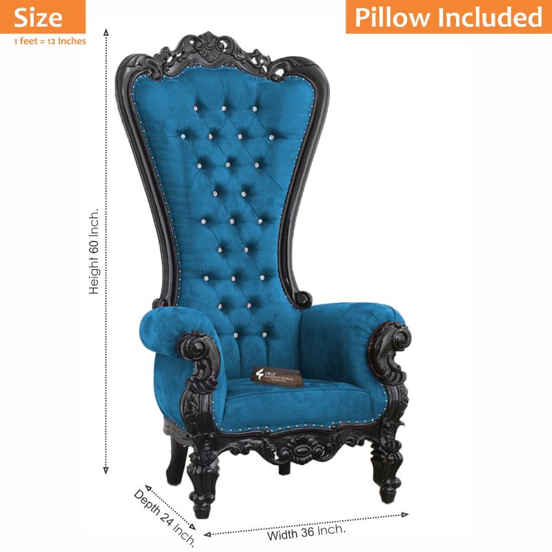 Maharaja Branka Chair | Solid wood | Velvet CRUZ INTERNATIONAL