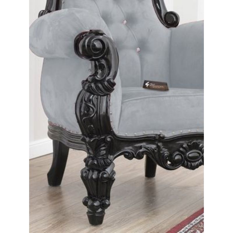 Maharaja Branka Chair | Solid wood | Velvet CRUZ INTERNATIONAL