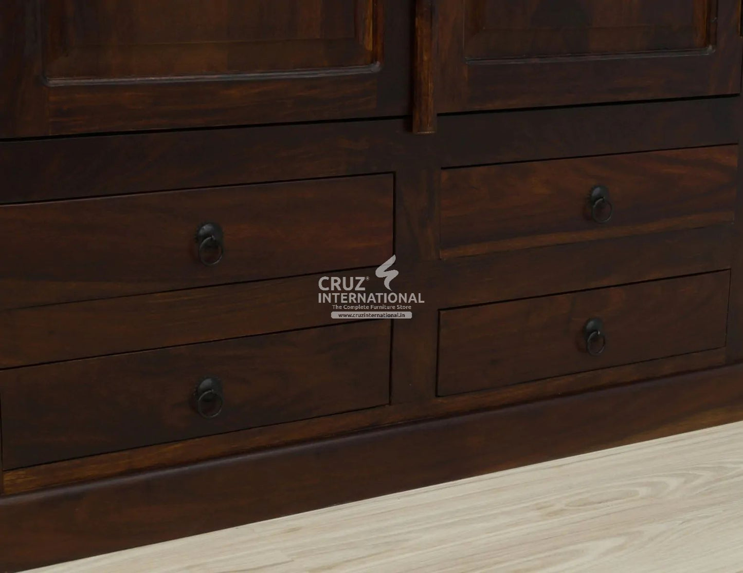 Classic Elena Almirah & Wardrobe | Standard | Brown CRUZ INTERNATIONAL