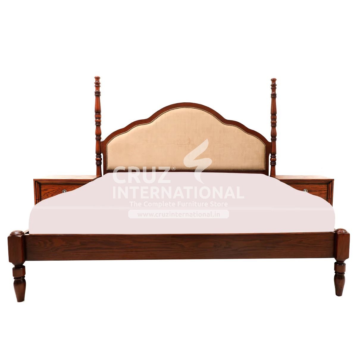 Modern Antonia Classic Gaia Bed | 2 Sizes Available | with Side table CRUZ INTERNATIONAL