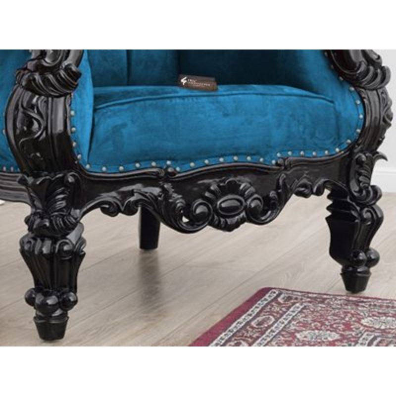 Maharaja Branka Chair | Solid wood | Velvet CRUZ INTERNATIONAL