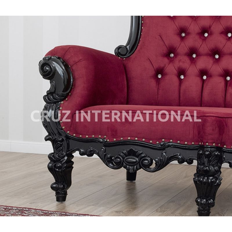 Classic Oakley Carving High Back Sofa & Settee | Standard CRUZ INTERNATIONAL