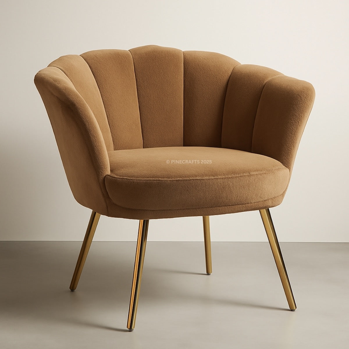 Artisan Handicraft Velvet Chair – Solid Wood Frame