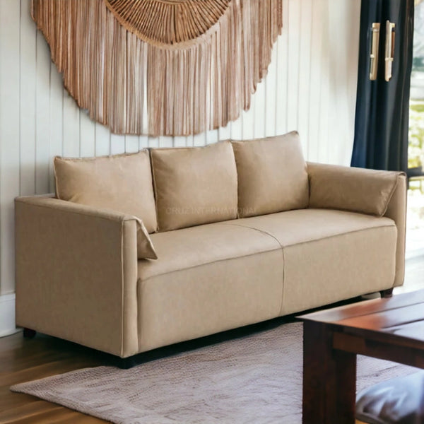 Modern Cute Look 3 Seater Fabric Sofa - Sofa - CRUZ INTERNATIONAL - Furniture Store