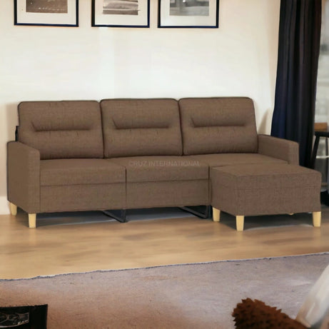 Classic 3 Seater L Shape Fabric Sofa for Your Living Room Office