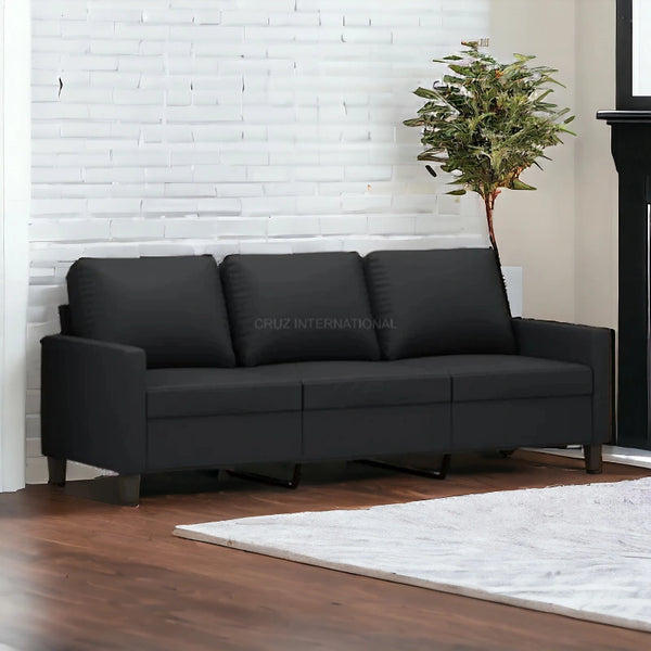 Modern Cute Look 3 Seater Fabric Sofa - Table - CRUZ INTERNATIONAL - Furniture Store