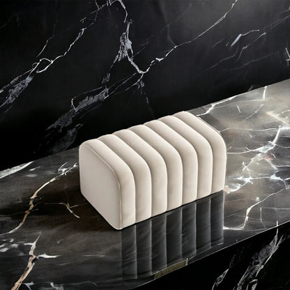 Modern Look Cute Fabric Ottoman Bench for Living Room Office Bedroom