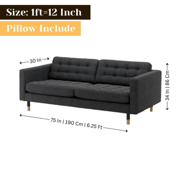 Fabric 3 Seater Sofa Couch for Your Perfect Home - sofa - CRUZ INTERNATIONAL - Furniture Store