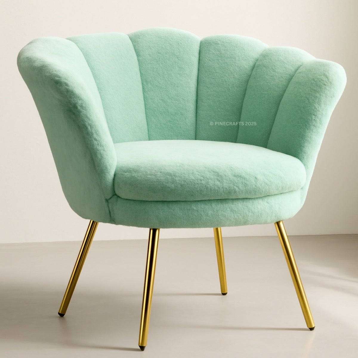 Artisan Handicraft Velvet Chair – Solid Wood Frame