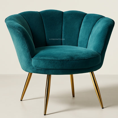 Artisan Handicraft Velvet Chair – Solid Wood Frame
