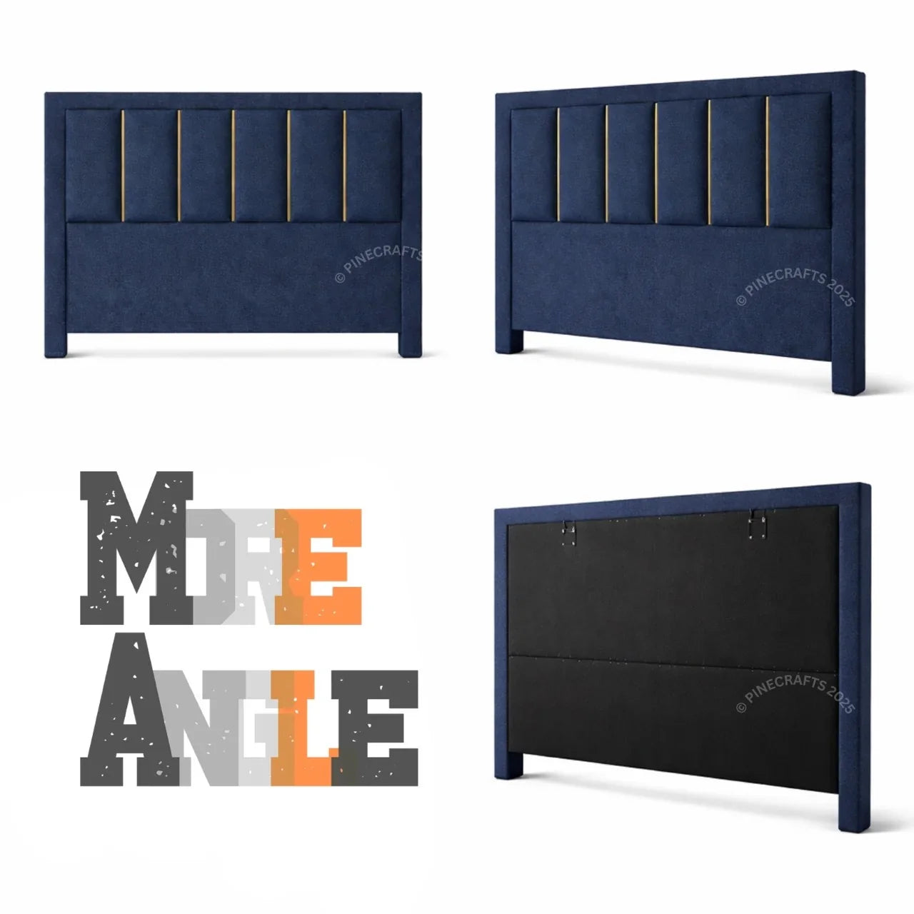 Floor Standing Upholstered Bed Headboard Only - headboard - CRUZ INTERNATIONAL - Furniture Store