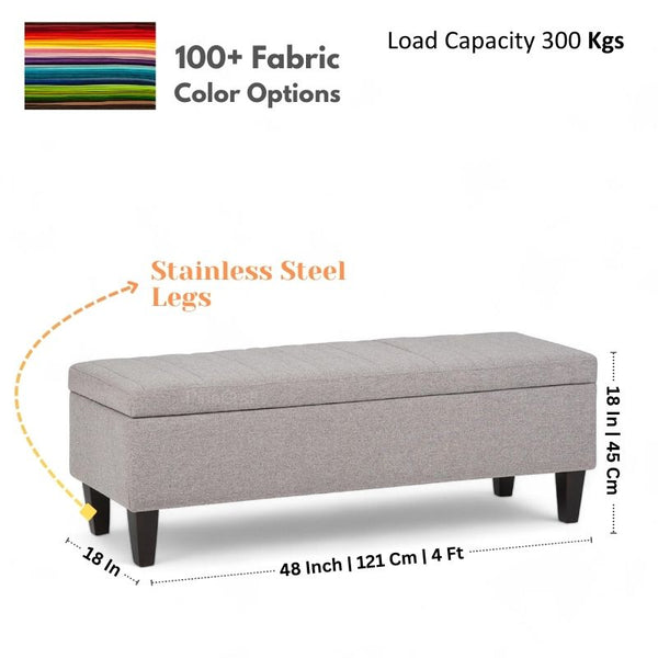 Modern Bench Ottoman with Storage - Settee & Diwaan - CRUZ INTERNATIONAL - Furniture Store