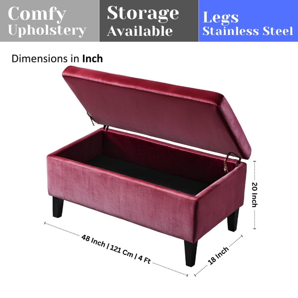 Cozy Corner Wooden Bench - Ottoman - CRUZ INTERNATIONAL - Furniture Store