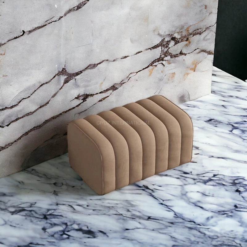 Modern Look Cute Fabric Ottoman Bench for Living Room Office Bedroom