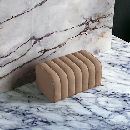 Modern Look Cute Fabric Ottoman Bench for Living Room Office Bedroom