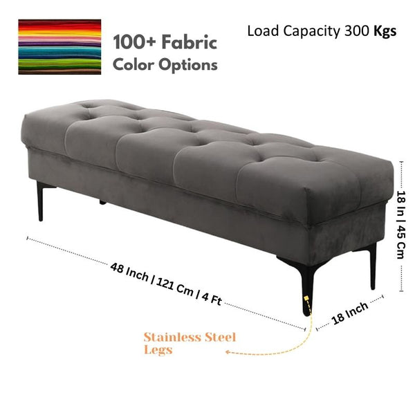 Elegant Bench Ottoman – Perfect for Living Room - Settee & Diwaan - CRUZ INTERNATIONAL - Furniture Store