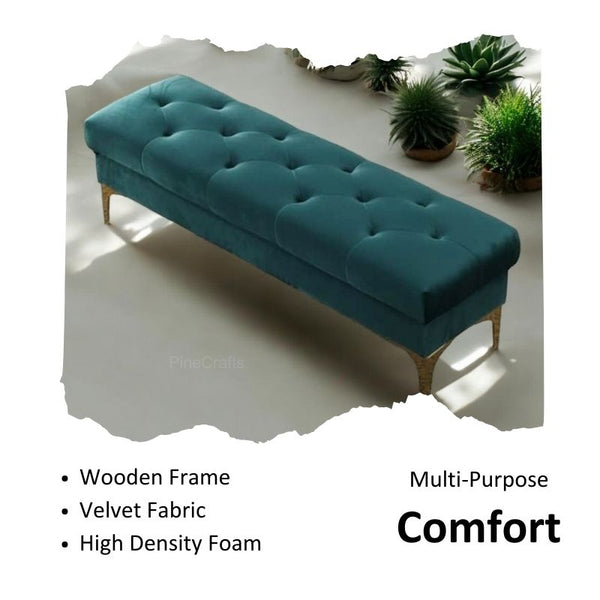 Elegant Bench Ottoman – Perfect for Living Room - Settee & Diwaan - CRUZ INTERNATIONAL - Furniture Store