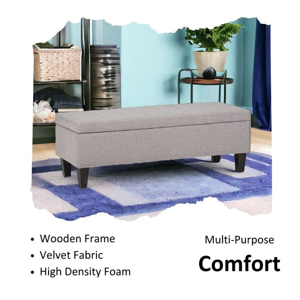 Modern Bench Ottoman with Storage - Settee & Diwaan - CRUZ INTERNATIONAL - Furniture Store