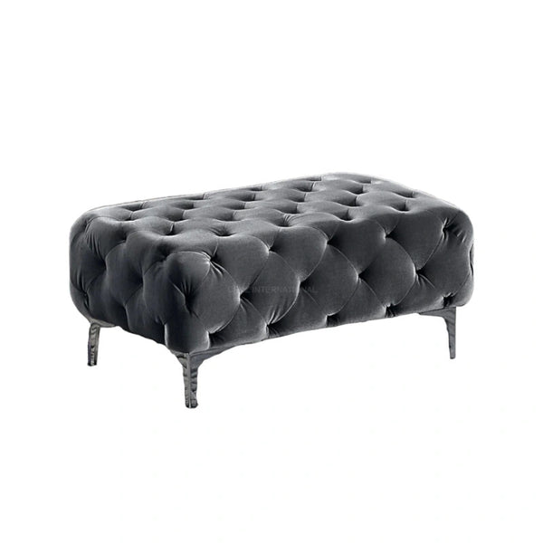 Button Tufted Design 3+1 Seater Fabric Sofa - Table - CRUZ INTERNATIONAL - Furniture Store