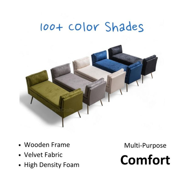 Luxury Velvet Sofa with Solid Wood Frame - Settee & Diwaan - CRUZ INTERNATIONAL - Furniture Store