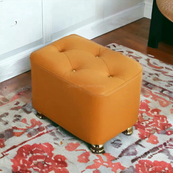 Modern Look Cute Fabric Ottoman Footrest - Ottoman & Stool - CRUZ INTERNATIONAL - Furniture Store