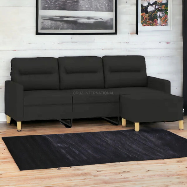 3 Seater L Shape Fabric Sofa for Living Room - Table - CRUZ INTERNATIONAL - Furniture Store