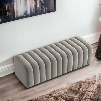 Modern Look Cute Fabric Ottoman Bench for Living Room Office Bedroom
