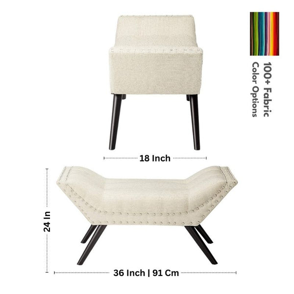 Designer Ottoman for Living Room - Ottoman - CRUZ INTERNATIONAL - Furniture Store