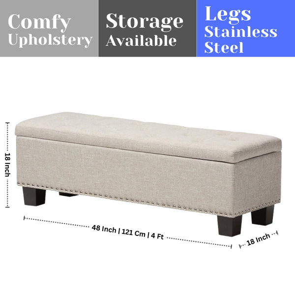 Ottoman Bench with Ample Storage - Bench - CRUZ INTERNATIONAL - Furniture Store
