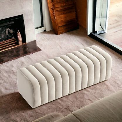 Modern Look Cute Fabric Ottoman Bench for Living Room Office Bedroom